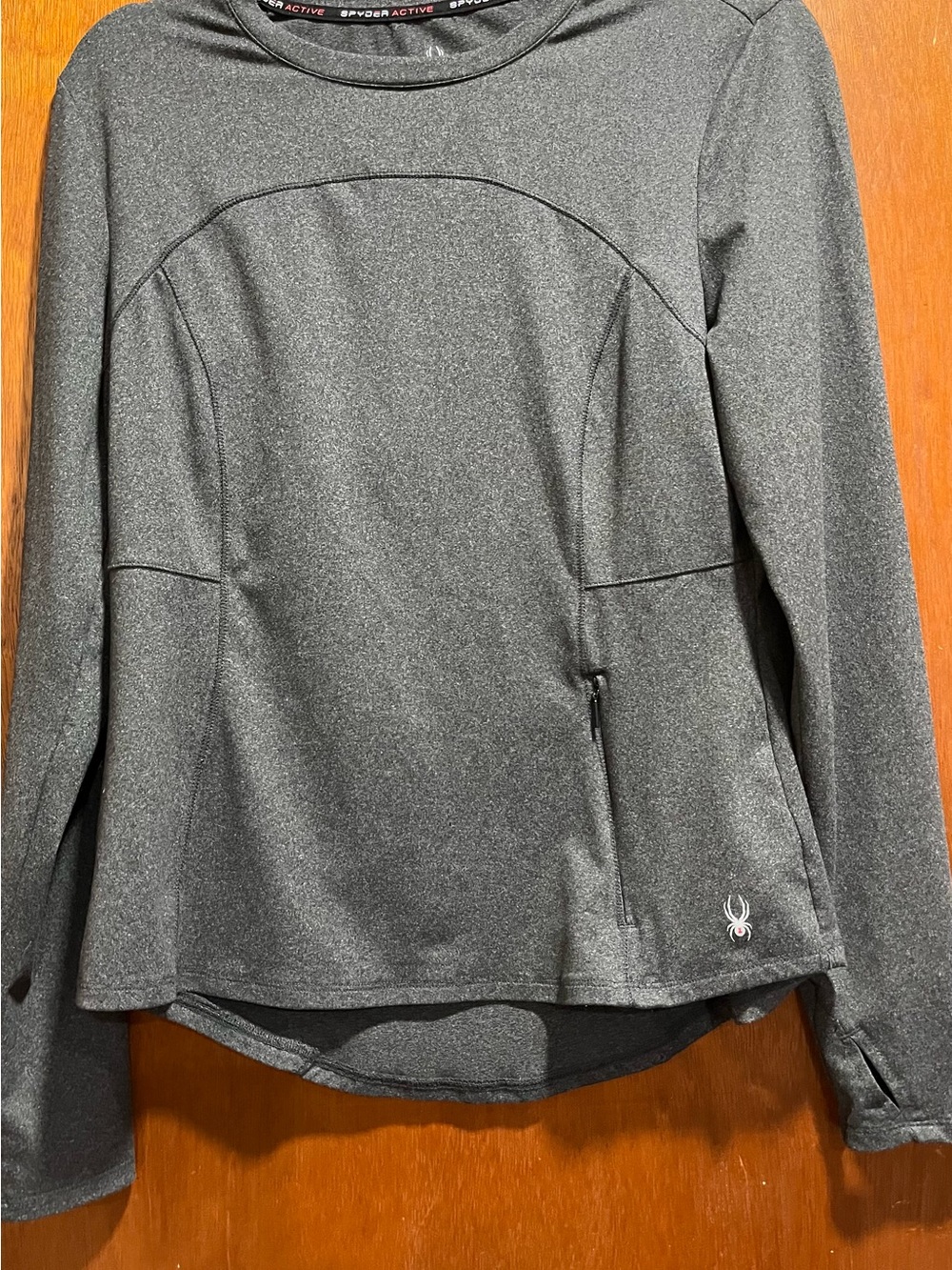 Spyder Active Women's gray long-Sleeve Performance shirt